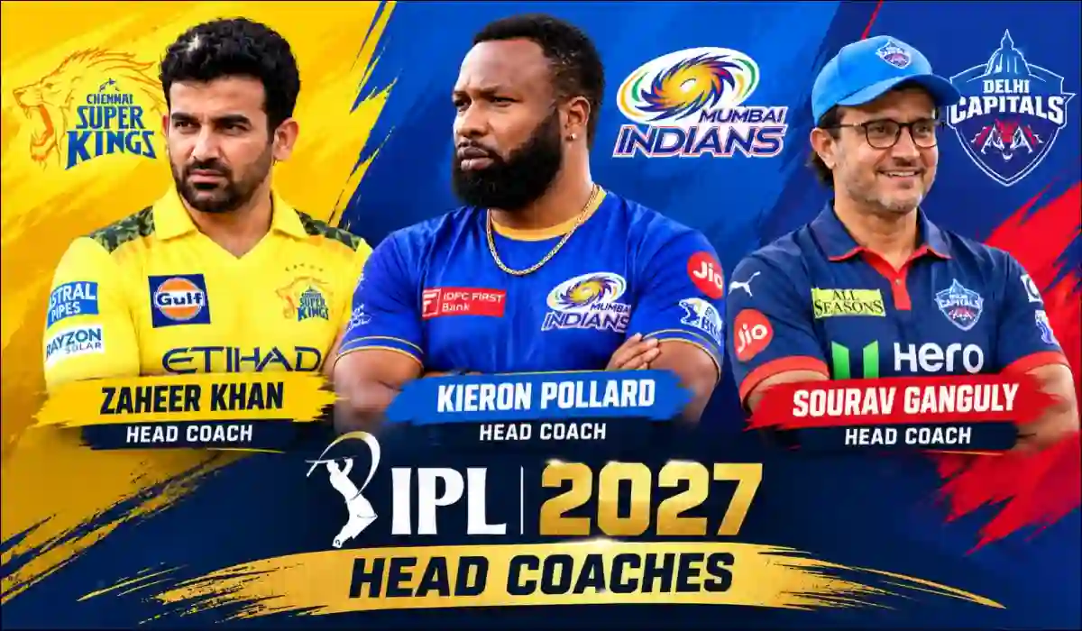 IPL 2027: Zaheer Khan, Kieron Pollard and Sourav Ganguly Take Charge as Head Coaches